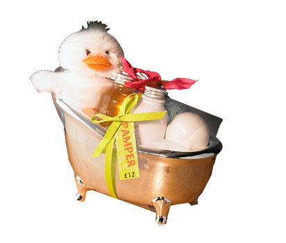 Duck in bath
