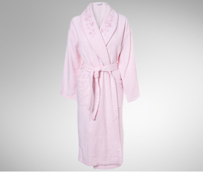 bhs Embroidered collar towelling robe