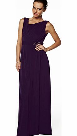 Bhs Evie Grape Long Dress, deep purple 19000243229