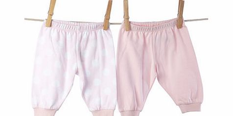 Bhs Girls Baby Girls 2 Pack Joggers Set, pink