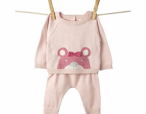 Bhs Girls Baby Girls Knitted Top and Bottoms Set,