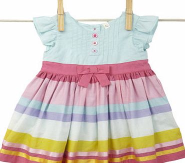 Bhs Girls Baby Girls Short Sleeved Striped Dress,