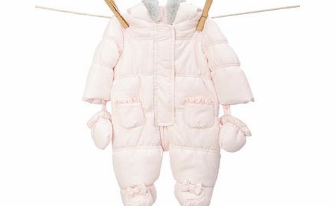 Girls Baby Girls Wadded Pinspot Snowsuit, pink