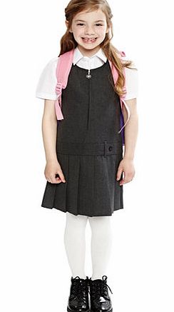 Girls Girls Charcoal Pleat Skirt School Pinafore