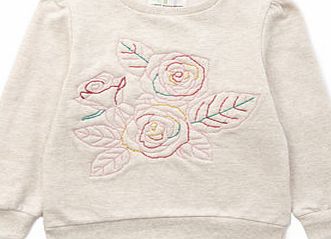 Bhs Girls Girls Embroidered Flower Sweatshirt,