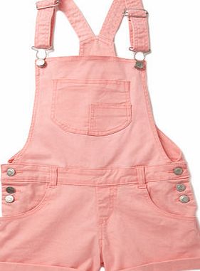 Bhs Girls Girls Fluro Coral Dungarees, coral