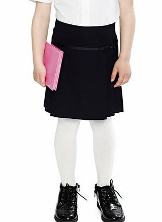 Girls Girls Navy Pleated School Skirt with