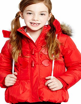Bhs Girls Girls Red Toggle Padded School Coat with