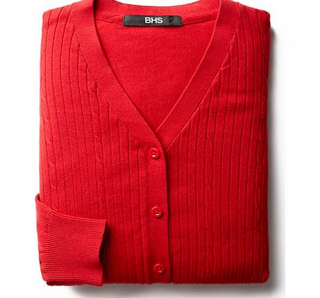 Girls Junior Girls Red Cable Knit School