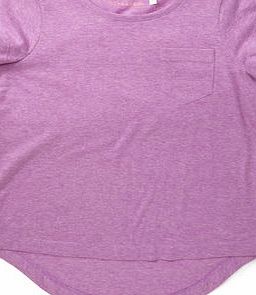 Girls Purple Dip Back T-Shirt, purple 1070040924