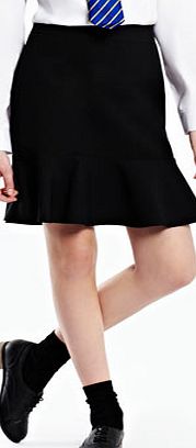 Girls Tammy Girls Black Fluted School Skirt,