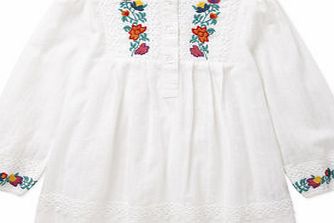 Bhs Girls White Dobby Blouse, white 9266980306