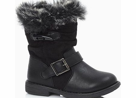 Bhs Girls Younger Girls Black Duffle Boots, black