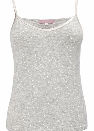 Bhs Grey Marl Satin Support Spot Camisole, grey marl