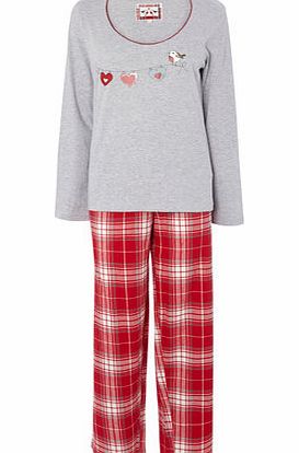 Grey Multi Robin Gifting Pyjama Set, grey multi
