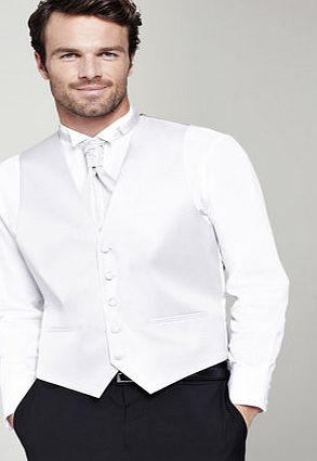 Bhs Grey ZigZag Design Wedding Waistcoat, Grey