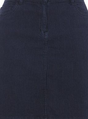 Bhs Indigo Stripe Pencil Skirt, indigo 881500205