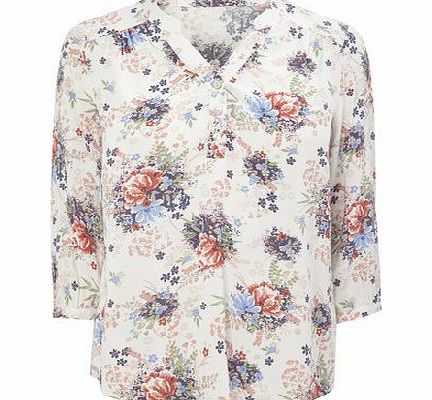 Bhs Ivory Petite Floral Print Blouse, ivory 483730904