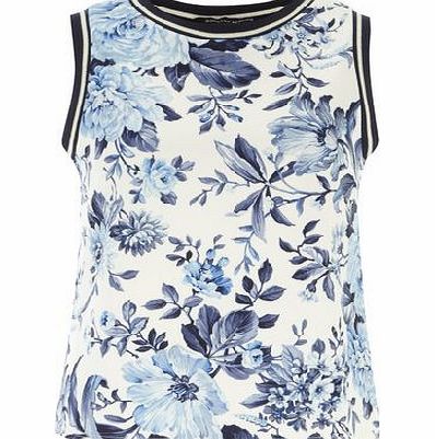Bhs Ivory Scuba Rib neck Shell Top, white 19121750306