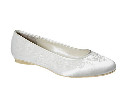 bhs Jasmine beaded bridal ballerina shoe