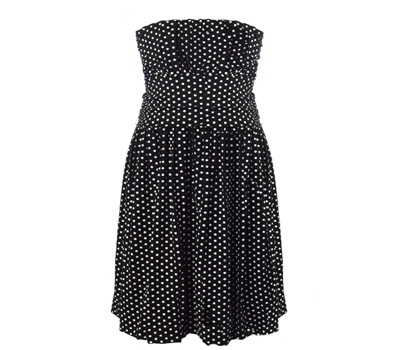 bhs Jersey spot puffball dress