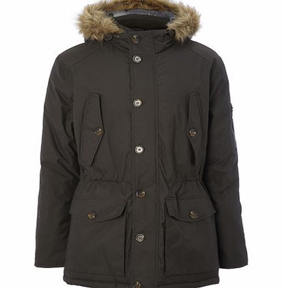 Bhs Khaki Hooded Parka, Green BR56B06FKHK