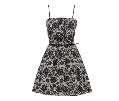 bhs Lace print belted prom