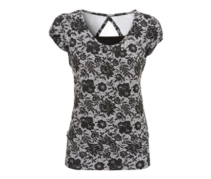bhs Lace print wrap back top