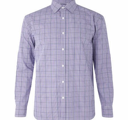 Large Purple Gingham Shirt, Purple BR66C10FPUR