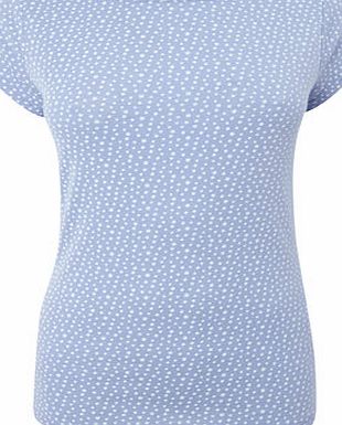 Bhs Lavender Spot Slash Neck Top, lavender 2424680126