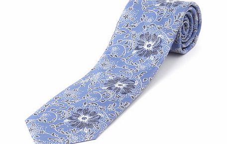 Light Blue  Grey Floral Tie, Blue BR66D03GBLU