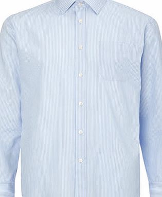 Bhs Light Blue Pinstripe Long Sleeve Regular Fit