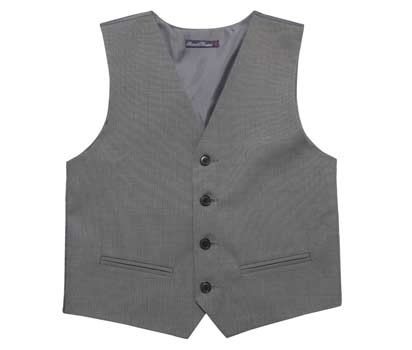 bhs Light grey checked waistcoat