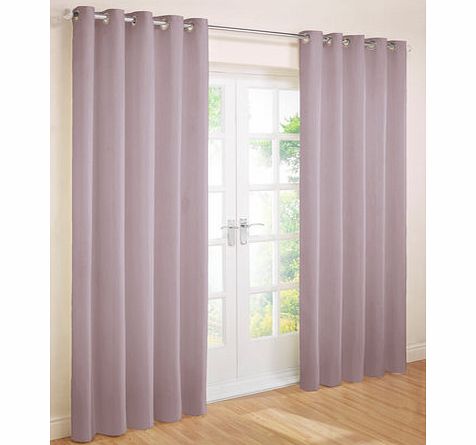 Lilac Essentials plain Panama eyelet curtain,