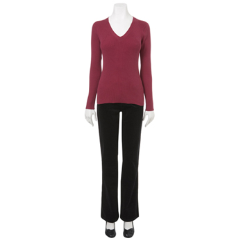 bhs Long sleeve cotton v neck jumper
