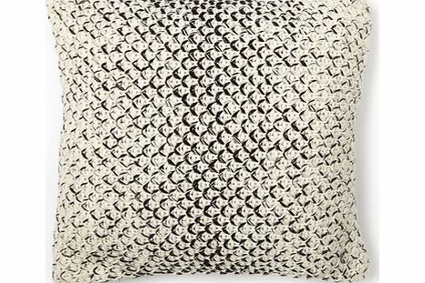 Luxe Ombre Knitted Cushion, black/white 1861972786