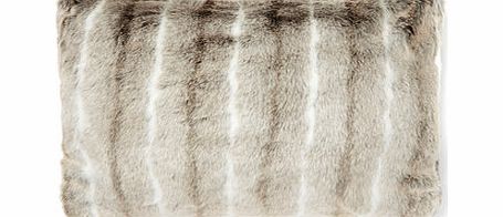 Luxury Arctic Faux Fur Lumbar Cushion, natural
