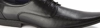 Bhs Mens Black Embossed Textured Formal Shoes, BLACK