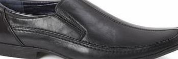 Bhs Mens Black Stitch Detail Formal Loafers, Black
