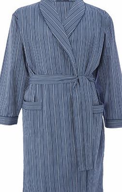 Bhs Mens Blue Striped Lightweight Dressing Gown,