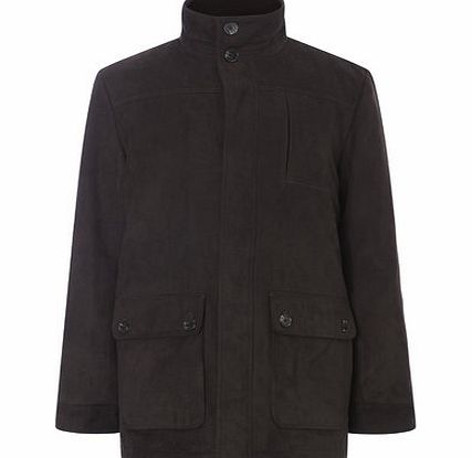 Bhs Mens Brown Mock Suede Coat, Brown BR56F02FBRN