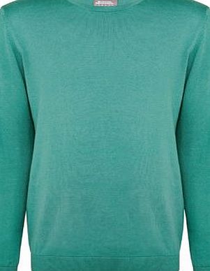 Bhs Mens Burton Bright Green Crew Neck Jumper, MID