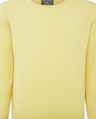Bhs Mens Burton Corn Yellow Crew Neck Jumper, YELLOW