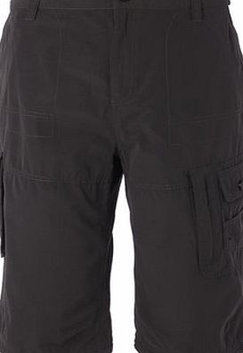 Bhs Mens Charcoal Trek 3/4 Length Shorts, Grey