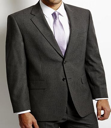 Bhs Mens Grey Stripe Regular Fit Suit Jacket, Grey