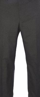 Bhs Mens Grey Stripe Tailored Fit Flat Front