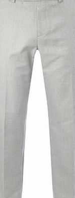 Bhs Mens Light Grey Texture Tailored Fit Flat Front