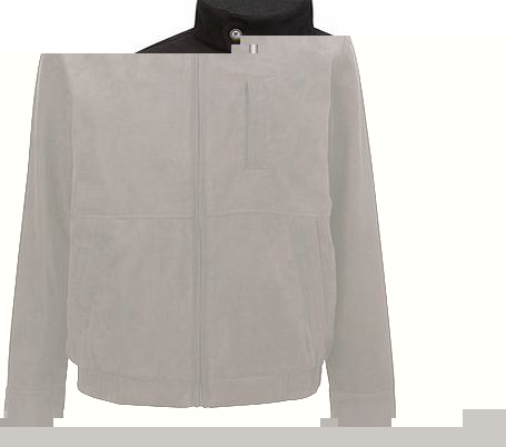 Mens Mock Suede Bomber Jacket, Black BR56F01FBLK