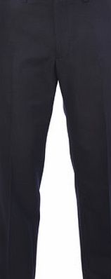 Bhs Mens Navy Stripe Tailored Fit Flat Front