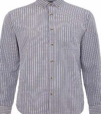 Mens Purple Checked Soft Touch Shirt, Purple